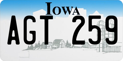 IA license plate AGT259