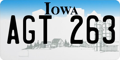 IA license plate AGT263