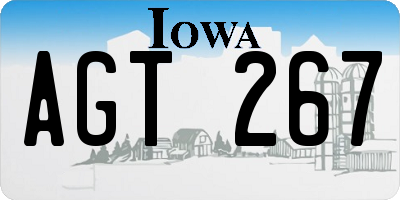 IA license plate AGT267