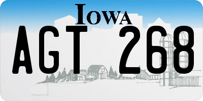 IA license plate AGT268