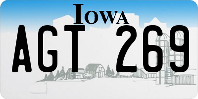 IA license plate AGT269