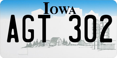 IA license plate AGT302