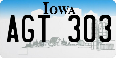 IA license plate AGT303