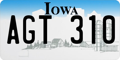 IA license plate AGT310