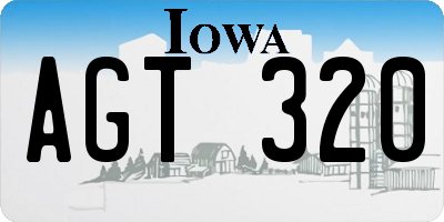 IA license plate AGT320