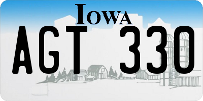 IA license plate AGT330