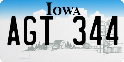 IA license plate AGT344