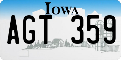 IA license plate AGT359