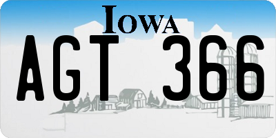 IA license plate AGT366
