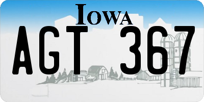 IA license plate AGT367