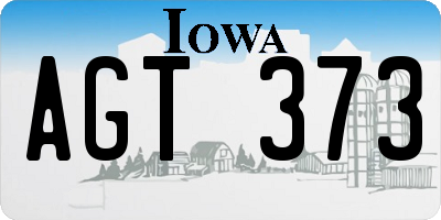 IA license plate AGT373