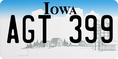 IA license plate AGT399