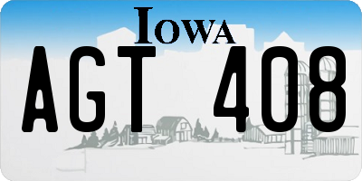IA license plate AGT408