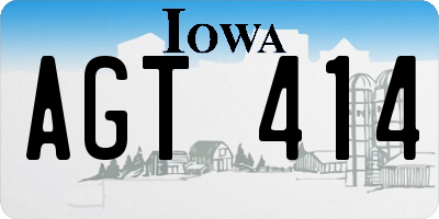 IA license plate AGT414