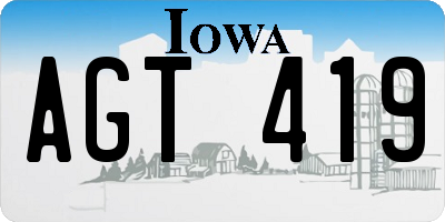 IA license plate AGT419