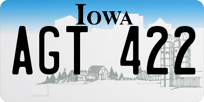 IA license plate AGT422