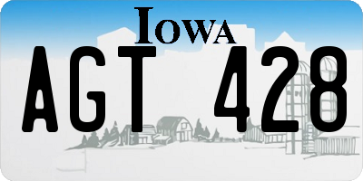 IA license plate AGT428