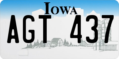 IA license plate AGT437