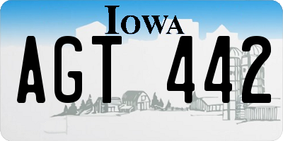 IA license plate AGT442