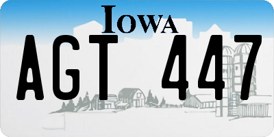 IA license plate AGT447