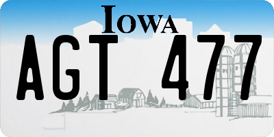 IA license plate AGT477