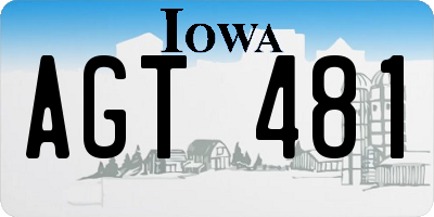 IA license plate AGT481