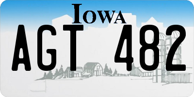 IA license plate AGT482