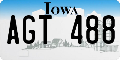 IA license plate AGT488