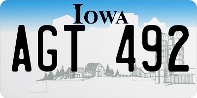 IA license plate AGT492