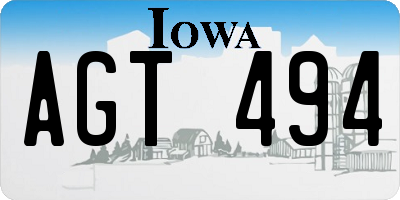 IA license plate AGT494