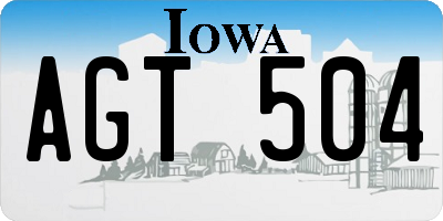 IA license plate AGT504