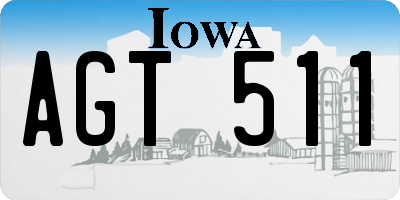 IA license plate AGT511