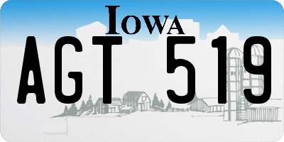 IA license plate AGT519