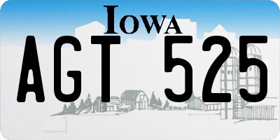 IA license plate AGT525