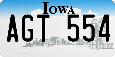 IA license plate AGT554