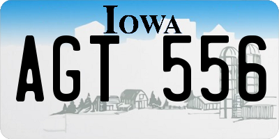 IA license plate AGT556