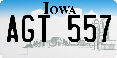 IA license plate AGT557