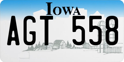 IA license plate AGT558