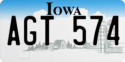 IA license plate AGT574
