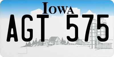 IA license plate AGT575