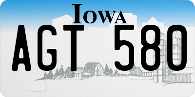 IA license plate AGT580