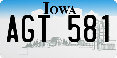 IA license plate AGT581