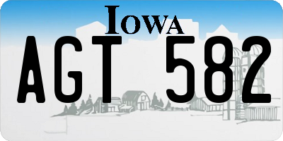 IA license plate AGT582