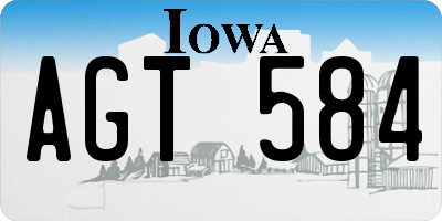 IA license plate AGT584