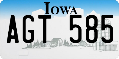 IA license plate AGT585