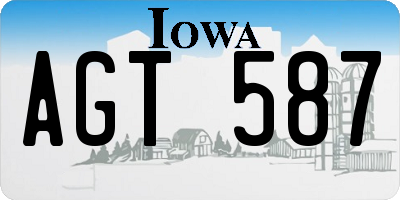 IA license plate AGT587