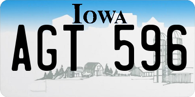 IA license plate AGT596