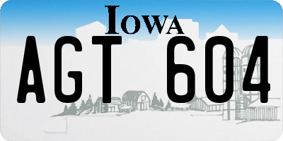 IA license plate AGT604