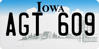 IA license plate AGT609