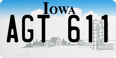 IA license plate AGT611